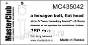 Mc435042 MasterClub Flat bolt head, turnkey size -0.5 mm
