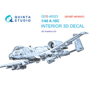 QDS-48323 Quinta Studio 1/48 3D Декаль интерьера кабины A-10C (Academy) (Малая версия)