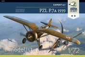 70007 ArmaHobby 1/72 Самолет PZL P.7a Expert Set 1939 с картинами из сентябрьской кампании 1939 года