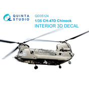 QD35124 Quinta Studio 1/35 3D Декаль интерьера кабины CH-47D (Трубач)