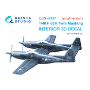 QDS-48497 Quinta Studio 1/48 3D Декаль интерьера кабины F-82H Twin Mustang (Modelsvit) (малая версия)