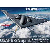 UA72214 Modelcollect 1/72 Бомбардировщик-невидимка ВВС США B-2A Spirit с ракетой AGM-158