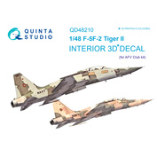 QD48210 Quinta Studio 1/48 3D Декаль интерьера кабины F-5F-2 (AFV Club)