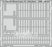 53126 1/200 photo-etched Eduard USS Missouri part 10 - hull plates