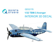 QD32178 Quinta Studio 1/32 3D Декаль интерьера кабины TBM-3 Avenger (Трубач)