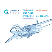 QDS-48405 Quinta Studio 1/48 3D Декаль интерьера кабины F-14D (Hobby Boss) (Small version)