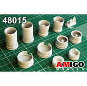 AMG48015 Amigo Models 1/48 МiGG-25ПД Реактивные сопла двигателя Р15Б-300