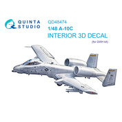 QD48474 Quinta Studio 1/48 3D Декаль интерьера кабины A-10C (GWH)