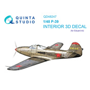 QD48247 Quinta Studio 1/48 3D Декаль интерьера кабины P-39 (Eduard)