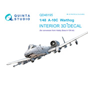 QD48195 QuintaStudio 1/48 3D Декаль интерьера кабины A-10C (Hobby Boss)