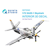QD72040 Quinta Studio 1/72 3D Cabin Interior Decal XA2D-1 (Clear Prop)