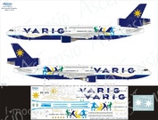 011-014 Ascensio 1/144 Декаль на самолёт MD-11 (Varig (Soccer Team))