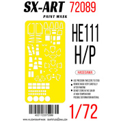 72089 SX-Art 1/72 Окрасочная маска He-111H-6 / H-20 (Hasegawa)