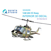 QD48286 Quinta Studio 1/48 3D Декаль интерьера кабины UH-1C (HobbyBoss)