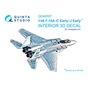 QD48597 Quinta Studio 1/48 3D Декаль интерьера кабины F-15A/F-15C Early/F-15J Early (Hasegawa)