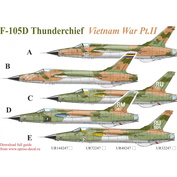 UR32247 UpRise 1/32 Декали для F-105D Thunderchief Vietnam War  Pt,2 с тех. надписями