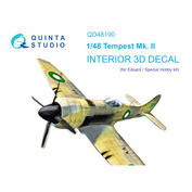 QD48190 Quinta Studio 1/48 3D Decal cabin interior Tempest Mk.II (Eduard)