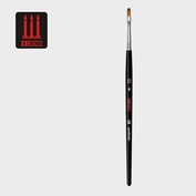 1281S25-4 128 Кисть синтетика имитация колонка / плоская 4 / ручка коротк. черная матовая / белая обойма