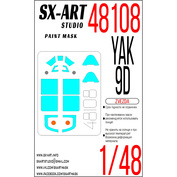 48108 SX-Art 1/48 Окрасочная маска для модели Советского истребителя Як-9Д фирмы 