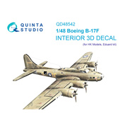 QD48542 Quinta Studio 1/48 3D Декаль интерьера кабины Boeing B-17F (HK models, Eduard)