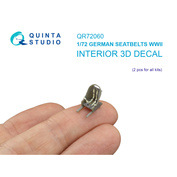 QR72060 Quinta Studio 1/72 Комплект ремней для самолета Luftwaffe, ВМВ (2 шт)