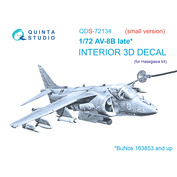 QDS-72134 Quinta Studio 1/72 3D Декаль интерьера кабины AV-8B поздний (Hasegawa) (малая версия)