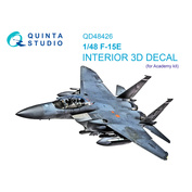 QD48426 Quinta Studio 1/48 3D Декаль интерьера кабины F-15E (Academy)