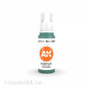 AK11169 AK Interactive acrylic Paint 3rd Generation Blue-Green 17ml