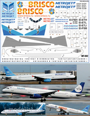 321-11 PasDecals 1/144 Декаль с исподьзованием белой печати на Airbus A321 (Zvezda)  MetroJet collection 2015 + маски для окраски