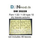 DM35228 DANmodel 1/35 Набор сухих желтых листьев папоротника