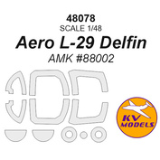 48078 KV Models 1/48 Окрасочная маска для Aero L-29 Delfin + маски на диски и колеса