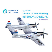 QD48496 Quinta Studio 1/48 3D Декаль интерьера кабины F-82E Twin Mustang (Modelsvit)