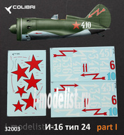 32003 ColibriDecals 1/32 Decal for I-16 type 24 -part I