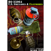 B6-35064 Bravo-6 1/35 U.S. Grenades and Claymores / Американские гранаты и противопехотные устройства