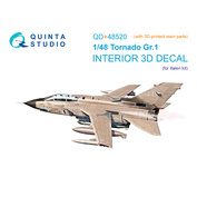 QD+48520 Quinta Studio 1/48 3D Декаль интерьера кабины Tornado Gr.1 (Italeri) (с 3D-печатными деталями)