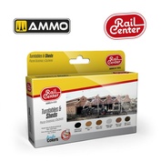 AMMOR1032 Ammo Mig Набор красок Rail Center - Поворfromные платформы и навесы / Turntables & Sheds