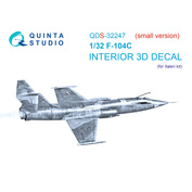 QDS-32247 Quinta Studio 1/32 3D Декаль интерьера кабины F-104C (Italeri) (малая версия)