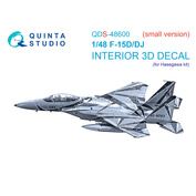 QDS-48600 Quinta Studio 1/48 3D Декаль интерьера кабины F-15D/F-15DJ (Hasegawa) (малая версия)