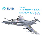 QD48348 Quinta Studio 1/48 3D Decal of Buccaneer S.2C/D cabin interior (Airfix)