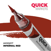 AKMQ017 AK Interactive Маркер QUICK MARKER - Адский красный / Infernal Red