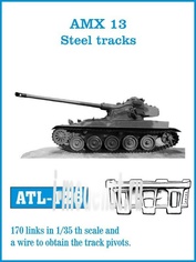 Atl-35-126 Friulmodel 1/35 Amx 13 Steel tracks
