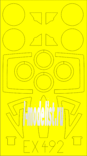 EX492 Eduard 1/48 Окрасочная маска для MiGG-23BN  