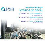 QD72231 Quinta Studio 1/72 3D Декаль интерьера кабины К-52 включенные дисплеи для QD+72229 (Dream Model/Quinta Models)
