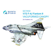 QC72032 Quinta Studio 1/72 Glazing Kit for Model F-4J (Academy)