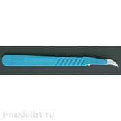 84122 Акан Скальпель с пластмассовой ручкой и лезвием № 12 (одноразовый)