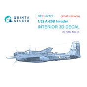 QDS-32127 Quinta Studio 1/32 3D Декаль интерьера кабины A-26B (HobbyBoss) (Small Version)