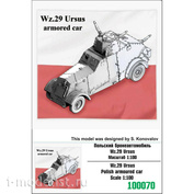 100070 Zebrano 1/100 Польский бронеавтомобиль Wz.29 Ursus