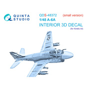 QDS-48372 Quinta Studio 1/48 3D Декаль интерьера кабины A-6A (Kinetic) (Малая версия)