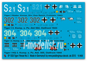 ep 1025 Peddinghaus-decals 1/48 Decal Tiger tank markings No 3