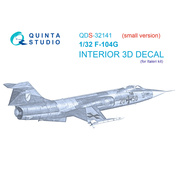 QDS-32141 Quinta Studio 1/32 3D Декаль интерьера кабины F-104G (Italeri) (малая версия)